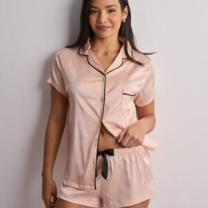 Bluebella - Pink - Abigail Luxury Satin Short Pyjama Set
