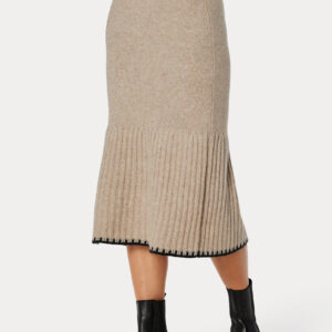 Contrast Edge Knitted Skirt