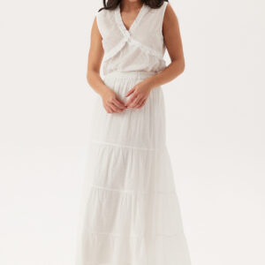 Cotton Dobby Dot Maxi Skirt