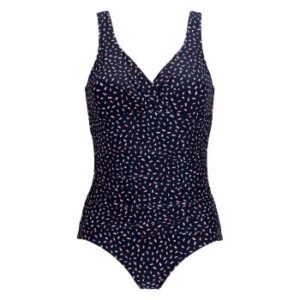 Damella Fiona Swimsuit Pattern Marine/Rød 38 Dame