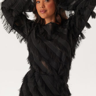 Fringe Flared Sleeve Blouse