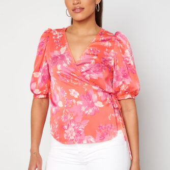 Julia S/S Baloon Wrap Top