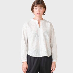 Klitmøller Collective - Alma embroidery blouse - Cream - XS