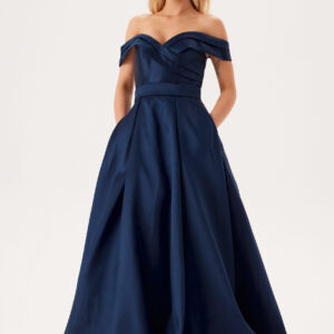 Mikado Evening Dress With Carmen Sleeves