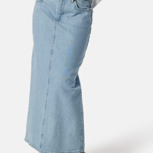 Objellen Mid Waist long denim skirt