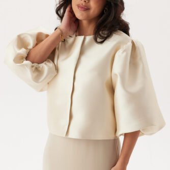 Puff Sleeve Satin Jacket