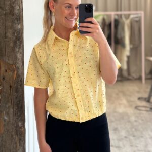 Sisters Point - Skjorte - Gufo-SH.SS - Yellow/Cream