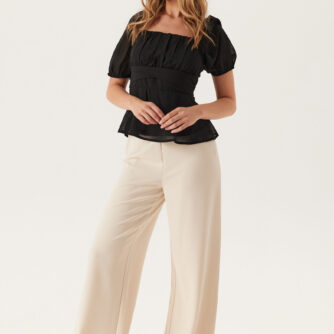 Square Neck S/S Georgette Blouse