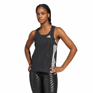 adidas Adizero Singlet Str. M Sort Dame - Letvægts løbetrøje til optimal komfort