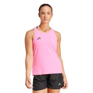 adidas Adizero Tank Str. S Dame - Rosa Singleter til løb, let og luftigt design til optimal ydelse