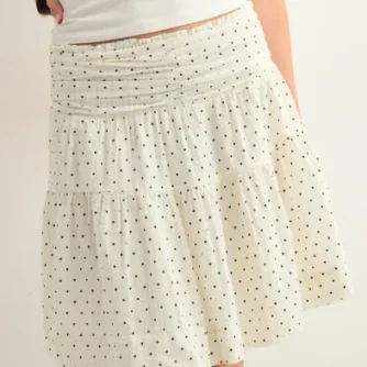 Neo Noir - Hvid - Tarrow Dot Skirt