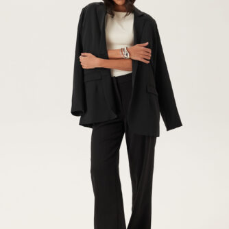 Straight High Waist Suit Trousers