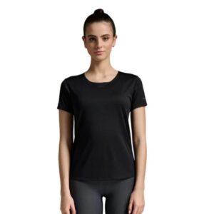 2XU Light Speed Tech Tee L Dame - Sort T-shirt til løb med åndbarhed og komfort