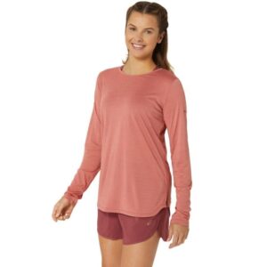 ASICS NAGINO™ Run LS Top Str. XS Dame - Let og åndbar pink mellemlag til løb og træning