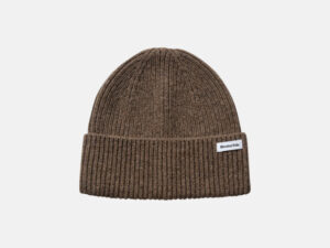 Beanie hue | 100% uld | Mørk sand