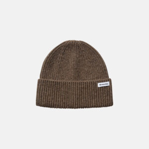 Beanie hue | 100% uld | Mørk sand