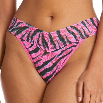 Hanky Panky Trusser 2P Beverly Original Rise Thong Rosa/Sort nylon One Size Dame Hanky Panky Trusser 2P Beverly Original Rise Thong Rosa/Sort nylon One Size Dame