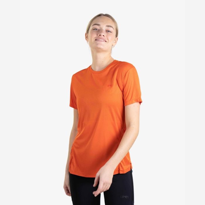 LIPATI Strato AL Tee Regular Fit XS Dame - Let og åndbar T-shirt til løb i orange LIPATI Strato AL Tee Regular Fit XS Dame - Let og åndbar T-shirt til løb i orange
