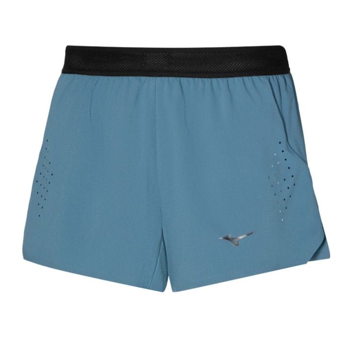 Mizuno Tech Light Split 3,5" Shorts Str. L Blå - Letvægts shorts til løb og træning Mizuno Tech Light Split 3,5" Shorts Str. L Blå - Letvægts shorts til løb og træning