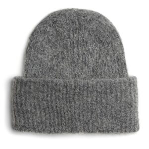 Pieces - Hue - Bera Alpaca Blend Hood - Medium Grey Melange (Levering midt september)