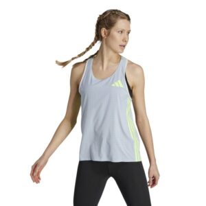 adidas Promo Tank Str. L Dame - Blå Singlet til løb og træning, let og åndbar