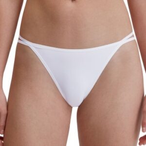 Calida Trusser Sleek Skin Low Cut Tanga Brief Hvid Small Dame