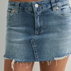 Nelly - Blå - Low Waist Jeans Skirt