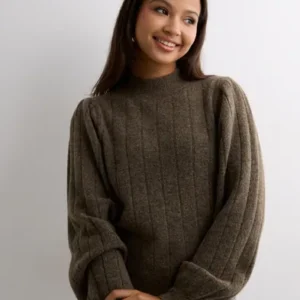 Only - Brun - Onlfirenze Ls Highneck Pullover Knt
