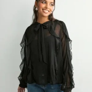 Only - Sort - Onltaryn Ls Romantic Ruffle Blouse