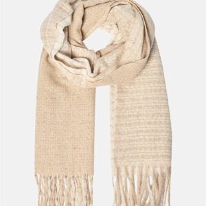 Strikket tørklæde med frynser