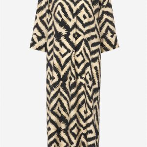 Vævet, let krøllet viskosekjole