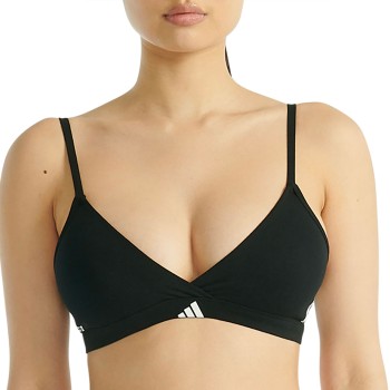 adidas Bh Sport Active 3 Stripes Triangle Bralette Sort bomuld Small Dame adidas Bh Sport Active 3 Stripes Triangle Bralette Sort bomuld Small Dame