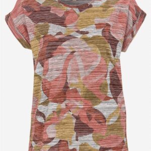 Bladmønstret jerseytop