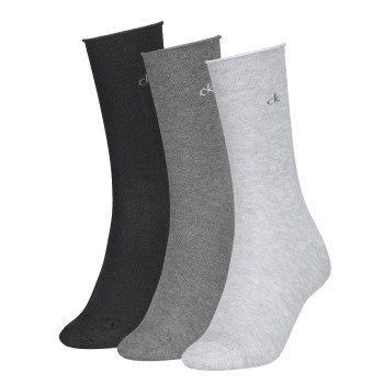 Calvin Klein Strømper 3P Classic Socks For Women Grå Str 39/42 Dame Calvin Klein Strømper 3P Classic Socks For Women Grå Str 39/42 Dame