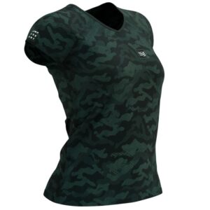 Compressport Trænings T-shirt SS Str. XS Dame Grøn - Ideel til løb og træning med optimal komfort
