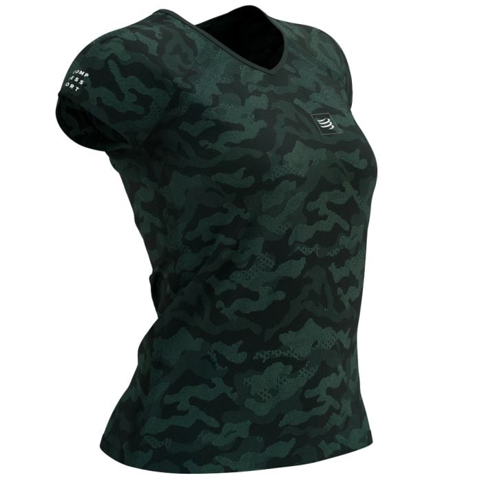 Compressport Trænings T-shirt SS Str. XS Dame Grøn - Ideel til løb og træning med optimal komfort Compressport Trænings T-shirt SS Str. XS Dame Grøn - Ideel til løb og træning med optimal komfort