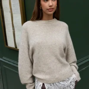 Nelly - Beige - Alpaca blend Knit Sweater