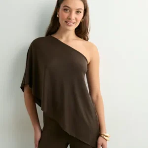Nelly - Brun - Soft Glam Shoulder Top