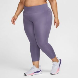 Nike Dri-Fit Fast Crop Tight Plus Size 2X Lilla til komfortabel løb og træning