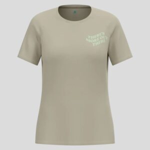 Odlo T-shirt Kortærmet Crew Neck Essential Str. XL Dame Grå/Brun til løb og træning