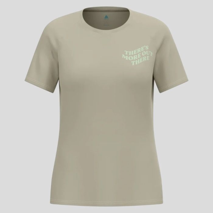 Odlo T-shirt Kortærmet Crew Neck Essential Str. XL Dame Grå/Brun til løb og træning Odlo T-shirt Kortærmet Crew Neck Essential Str. XL Dame Grå/Brun til løb og træning
