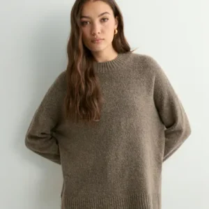 Only - Brun - Onlhazel Ls Highneck Overs Pull Knt