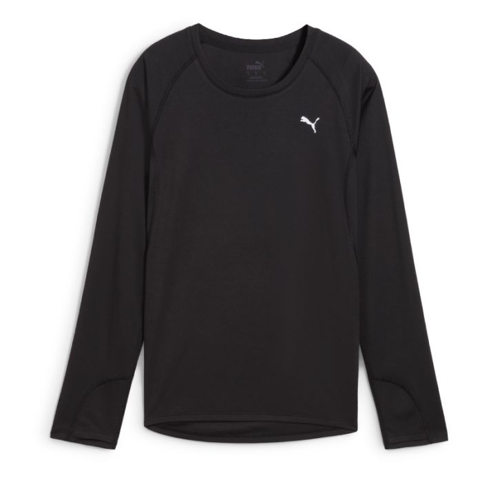 PUMA Run Velocity LS Tee M Dame - Sort T-shirt til løb med åndbar komfort PUMA Run Velocity LS Tee M Dame - Sort T-shirt til løb med åndbar komfort