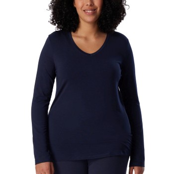 Schiesser Mix and Relax Long Sleeve Shirt Blå modal Small Dame Schiesser Mix and Relax Long Sleeve Shirt Blå modal Small Dame