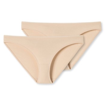 Schiesser Trusser 2P 95-5 Organic Cotton Mini Briefs Beige bomuld Small Dame Schiesser Trusser 2P 95-5 Organic Cotton Mini Briefs Beige bomuld Small Dame