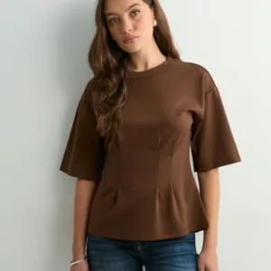 Vero Moda - Brun - Vmtanya 2/4 Fitted Top Jrs Exp