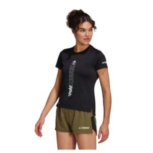 adidas Agravic T-shirt til damer i sort - Let og åndbar til løb og træning