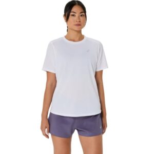 ASICS Core SS Top Str. XL Dame - Hvid T-shirt til løb og træning med komfortabel pasform