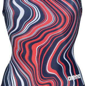 Arena Lightdrop Back Marbled Badedragt Dame 44 Blå