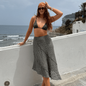 Asymmetric Lace Skirt